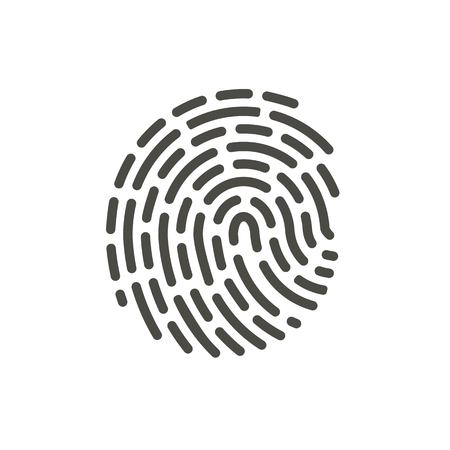 Finger print icon vector. Line hand id symbol.のイラスト素材