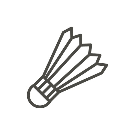 Badminton ball icon vector. Line badminton symbol.のイラスト素材