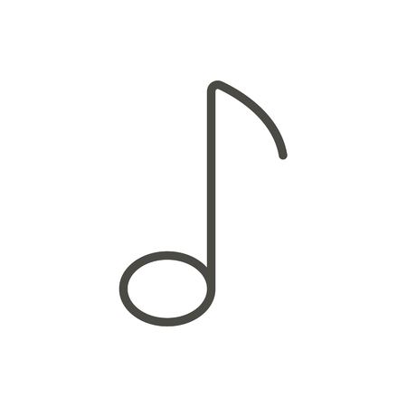 Music note icon vector. Line classic symbol.のイラスト素材
