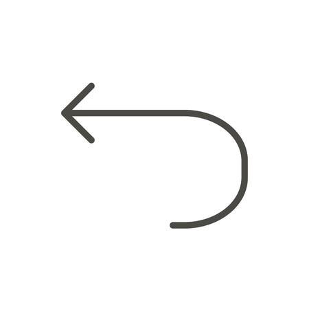 Undo icon vector. Line back symbol.のイラスト素材