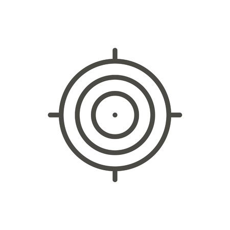 Target icon vector. Outline focus. Line shot symbol.のイラスト素材