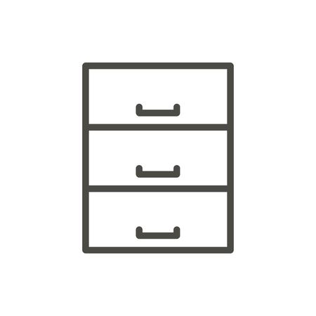 Data base icon vector. Outline archive. Line data symbol.のイラスト素材