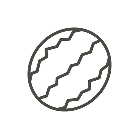 Watermelon icon vector. Outline fresh fruit. Line watermelon symbol.のイラスト素材
