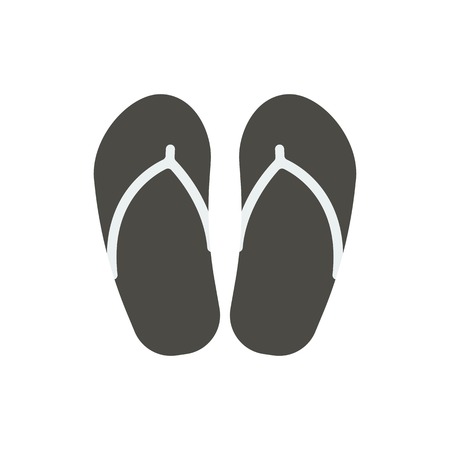 Flip flop icon vector. Beach flops symbol isolated. Trendy flat ui sign design. Flip-flop graphic pictogram for web site, mobile app. Logo illustration. Eps10.のイラスト素材