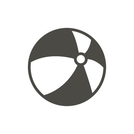 Beach ball icon vector. Volleyball symbol isolated. Trendy flat ui sign design. Summer game graphic pictogram for web site, mobile app. Logo illustration. Eps10.のイラスト素材