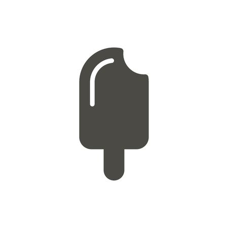 Ice cream icon vector. Sweet food symbol isolated. Trendy flat ui sign design. Icecream graphic pictogram for web site, mobile app. Logo illustration.のイラスト素材