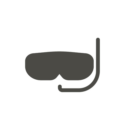 Diving mask icon vector. Swimm activity symbol isolated. Trendy flat ui sign design. Diving graphic pictogram for web site, mobile app. Logo illustration.のイラスト素材