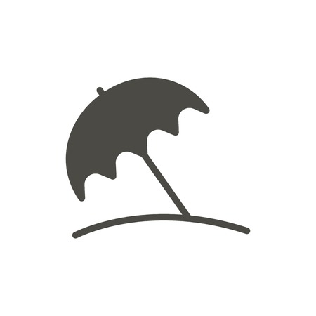 Beach umbrella icon vector. Sun pritection symbol isolated. Trendy flat ui sign design. Parosol graphic pictogram for web site, mobile app. Logo umbrella illustration.のイラスト素材