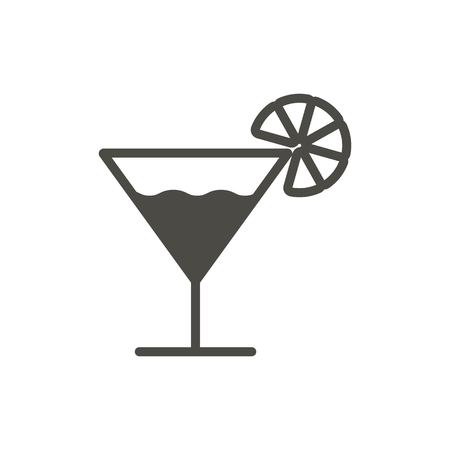 Cocktail icon vector. Glass drink symbol. Trendy flat ui sign design. Coctail graphic pictogram for web site, mobile application. Logo illustration.のイラスト素材