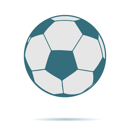 Blue Soccer ball icon isolated on background. Modern flat pictogram, business, marketing, internet concept. Trendy Simple vector symbol for web site design or button to mobile app. Logo illustrationのイラスト素材