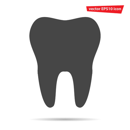 Tooth vector icon iso;ated. Modern flat pictogram, business, marketing, internet concept. Trendy simple vector symbol for web site design or button to mobile app. Logo illustration.のイラスト素材