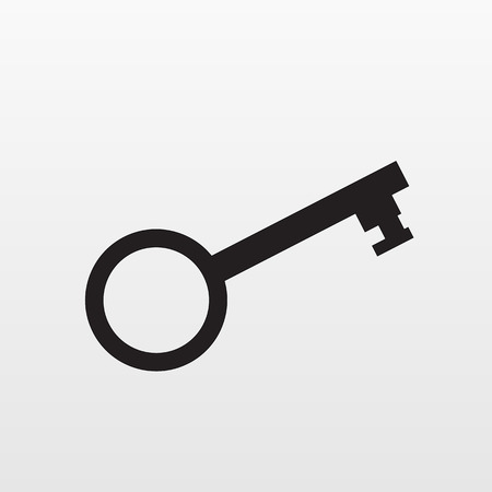 Gray Key icon isolated on background. Modern flat pictogram, business, marketing, internet concept. Trendy Simple vector symbol for web site design or button to mobile app. Logo illustration.のイラスト素材