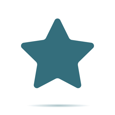 Star icon. Blue rank isolated on background. Modern simple flat favorite sign. Business, internet concept. Trendy vector wish sparkle symbol for web site design, button, mobile app. Logo illustration.のイラスト素材
