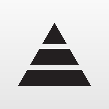 Pyramid icon vector. Simple finance pyramide symbol. Trendy flat ui sign design. Thin linear graphic pictogram for web site, mobile application. Logo illustration.のイラスト素材