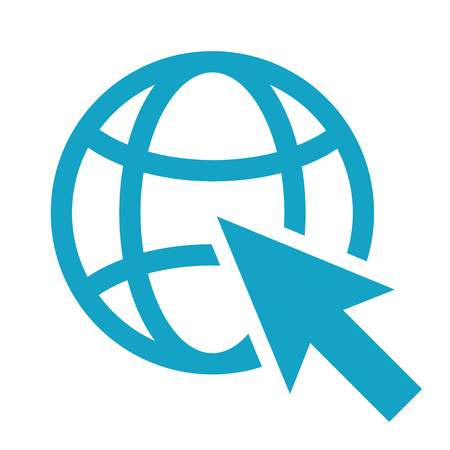 Go to web icon isolated. Modern flat pictogram, business, marketing, internet concept. Trendy Simple vector symbol for web site design. Logo illustration.のイラスト素材