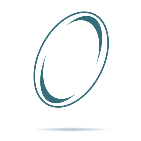 Blue Rugby icon isolated on background. Trendy Simple ball vector symbol. Oval Logo illustration.のイラスト素材