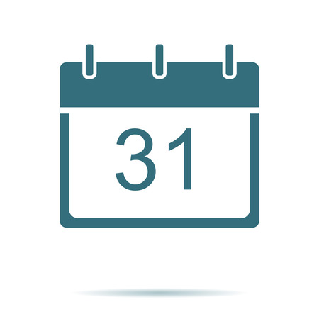 Calendar icon isolated on background. Modern simple flat date sign. Business internet concept. Trendy mono vector plane day symbol for website design, web button, mobile app. Logo illustration.のイラスト素材