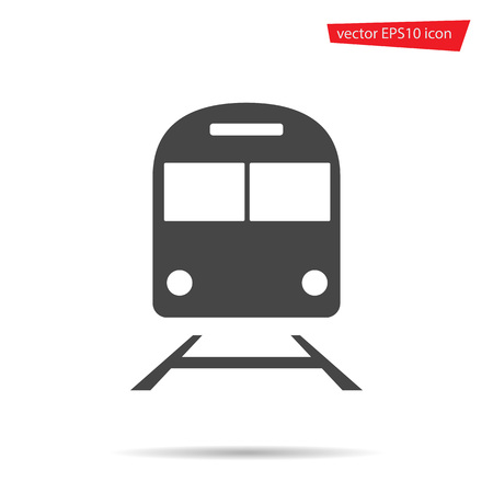 Train icon isolated. Modern flat metro pictogram, business, marketing, internet concept. Trendy Simple vector underground symbol for web site design or button to mobile app. Logo illustration.のイラスト素材