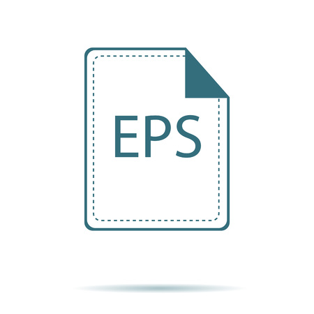 Blue eps icon isolated on background. Modern flat pictogram, business, marketing, internet concept. Trendy Simple vector symbol for web site design or button to mobile app. Logo illustrationのイラスト素材