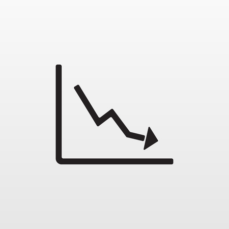 Crisis icon isolated on background. Modern flat pictogram, business, marketing, internet concept. Trendy Simple vector symbol for web site design or button to mobile app. Logo illustration.のイラスト素材