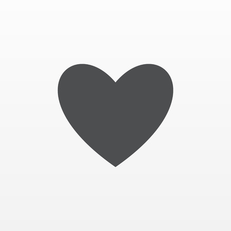 Heart icon vector. Flat love symbol isolated on white background. Trendy internet concept. Modern sign for web site button, mobile app, ui design. Logo illustration.のイラスト素材