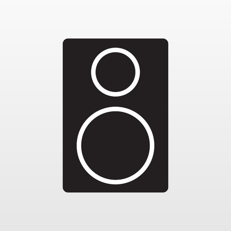 Audio acoustic apparatus icon isolated on background. Modern simple flat sign. Business, internet concept. Trendy music vector symbol for web site design or button to mobile app. Logo illustration.のイラスト素材