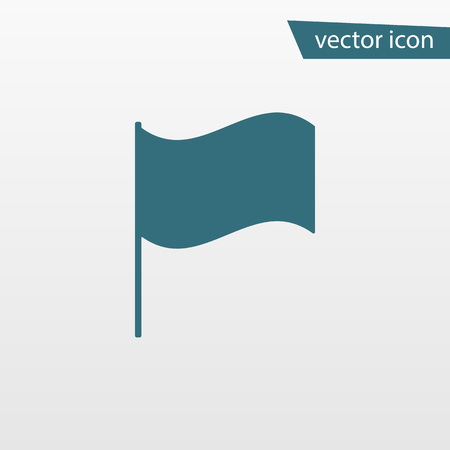 Blue Flag icon isolated on background. Modern simple flat sign. Business, internet concept. Trendy vector finish symbol for web site design or button to mobile app. Logo illustration.のイラスト素材