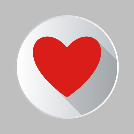Sticker Heart icon isolated on background. Modern flat pictogram, business, marketing, internet concept. Trendy Simple vector symbol for web site design or button to mobile app. Logo illustration.のイラスト素材