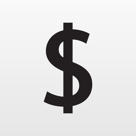 Dollar icon. Gray money isolated on background. Modern flat pictogram, business, marketing, internet concept. Trendy Simple vector symbol for web site design, button to mobile app. Logo illustration.のイラスト素材