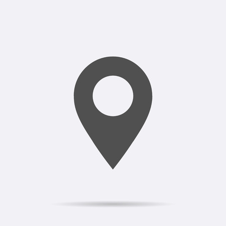 Gps pin map icon isolated. Flat vector navigation app symbol. Modern simple flat location sign. Business, internet concept. Trendy vector symbol for web site. Logo illustration.のイラスト素材
