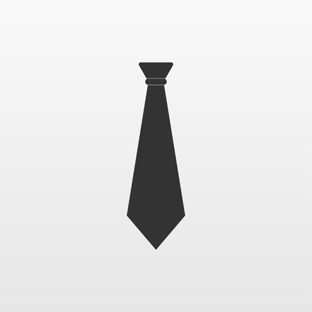 Gray necktie icon isolated on background. Modern flat pictogram, business, marketing, internet concept. Trendy Simple vector symbol for web site design or button to mobile app. Logo illustration.のイラスト素材
