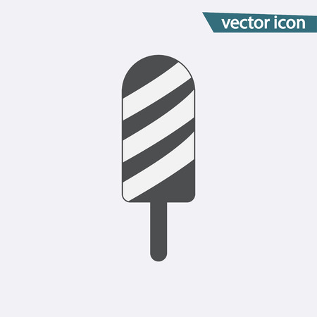 Gray Ice Cream icon isolated on background. Modern flat pictogram, business, marketing, internet concept. Trendy Simple vector symbol for web site design or button to mobile app. Logo illustration.のイラスト素材