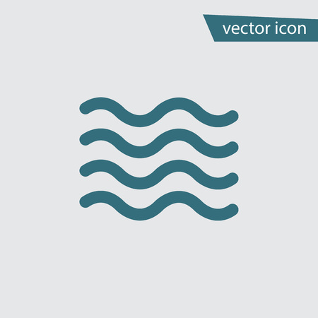Blue Wave icon isolated on background. Modern flat pictogram. Trendy Simple vector symbol for web site design or button to mobile app. Logo illustration.のイラスト素材