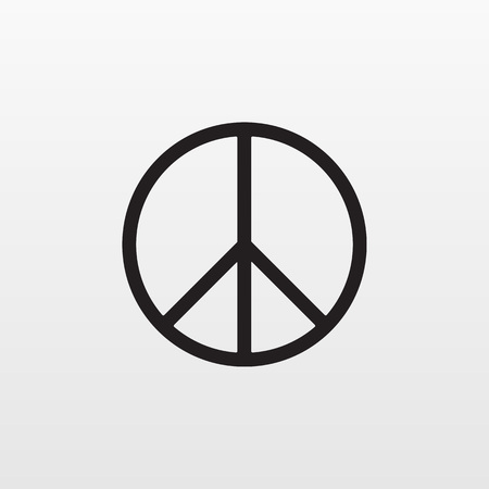 Gray Peace icon isolated on background. Modern flat pictogram, business, marketing, internet concept. Trendy Simple vector symbol for web site design or button to mobile app. Logo illustration.のイラスト素材