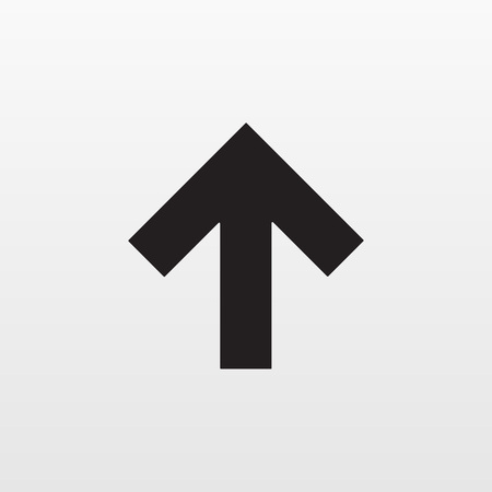 Gray Arrow up icon isolated on background. Modern simple flat upload sign. Business, internet concept. Trendy minimal vector go to top symbol, website design web button, mobile app. Logo illustration.のイラスト素材