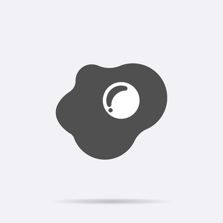 Fried eggs icon vector. Flat food symbol isolated on white background. Trendy internet concept. Modern sign for web site button, mobile app, ui design. Logo illustration.のイラスト素材