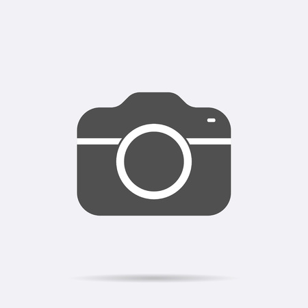 Camera icon isolated. Modern simple flat instant sign. Photography internet concept Trendy mono vector photo symbol for web site design or button to mobile app. Logo illustration.のイラスト素材