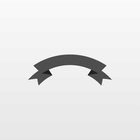 Gray Banner icon isolated on background. Modern flat pictogram, business, marketing, internet concept. Trendy Simple vector symbol for web site design or button to mobile app. Logo illustration.のイラスト素材