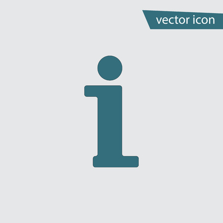 Blue Info icon isolated on background. Modern flat pictogram, business, marketing, internet concept. Trendy Simple vector symbol for web site design or button to mobile app. Logo illustration.のイラスト素材