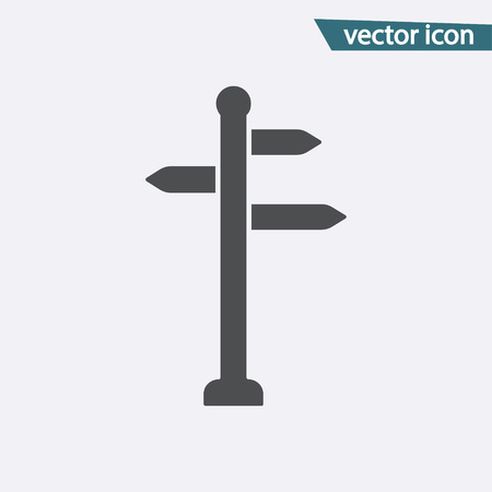 Direct arrows vector icon. Flat direction symbol isolated on white background. Trendy internet concept. Modern sign for web site button, mobile app, ui design. Logo illustration.のイラスト素材