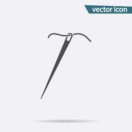 Needle icon vector. Flat symbol isolated on white background. Trendy internet concept. Modern sign for web site button, mobile app, ui design. Logo illustration.のイラスト素材