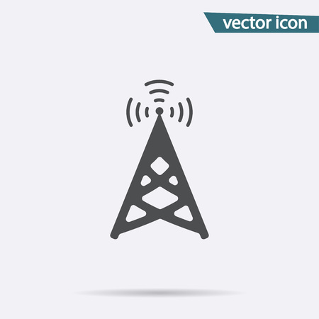 Broadcast icon isolated. podcast vector. Modern flat pictogram, business, marketing, internet concept. Trendy Simple vector symbol for web site design. Logo illustration.のイラスト素材