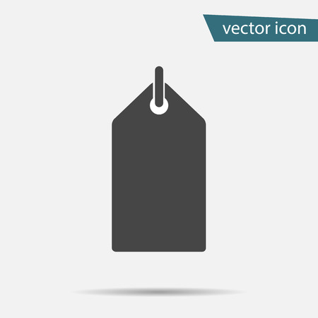 Gray Price tag icon isolated on background. Modern flat pictogram, business, marketing, internet concept. Trendy Simple vector symbol for web site design or button to mobile app. Logo illustration.のイラスト素材