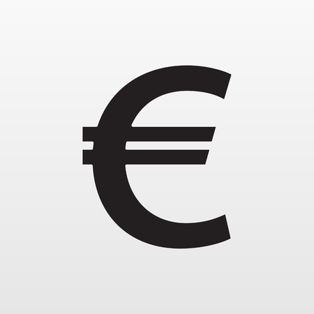 Gray Euro money icon isolated on background. Modern flat pictogram, business, marketing, internet concept. Trendy Simple vector symbol for web site design or button to mobile app. Logo illustration.のイラスト素材