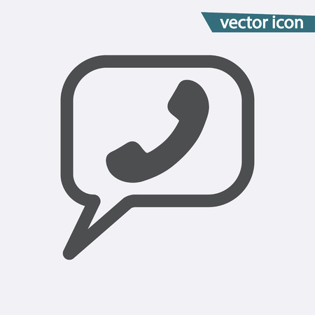 Gray Call icon isolated on background. Modern flat pictogram, business, marketing, internet concept. Trendy Simple vector symbol for web site design or button to mobile app. illustration.のイラスト素材