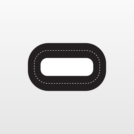 Cross Track icon vector. Flat rally symbol isolated on white background. Trendy internet concept. Modern sign for web site button, mobile app, ui design. Logo illustration.のイラスト素材