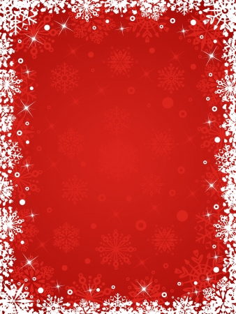winter background with frame of snowflakesの写真素材