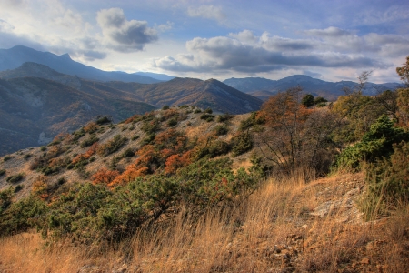 A beautiful view of the Mountainsの写真素材