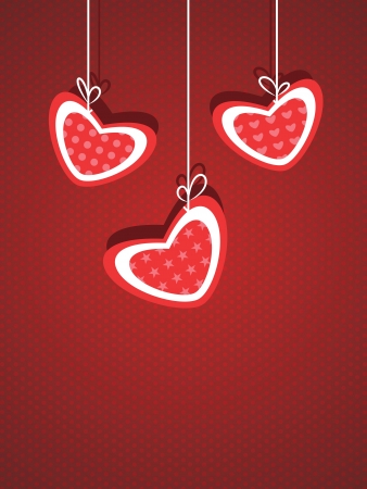 Three hearts Valentines dayのイラスト素材