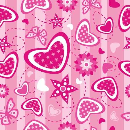 Seamless love patternのイラスト素材